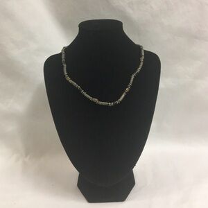 Sterling-Tone Beaded Women's Necklace - Silver/Black